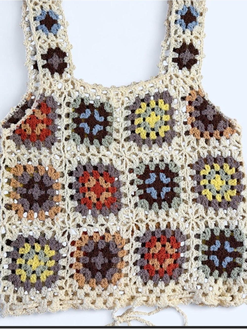 POL Crochet Granny Square Tank Top - Picture 4 of 5